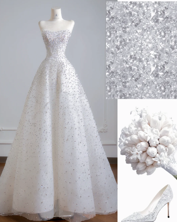 A Line Tulle Long Formal Dress Unique Evening Dresses