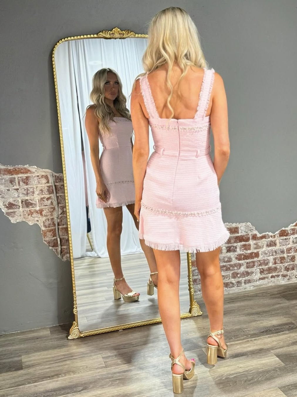 Fashionable Sheath Strapless Pink Short Homecoming Dress with Belt