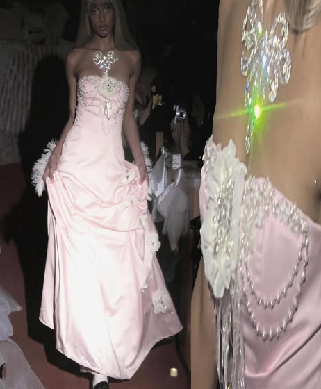 Pretty Ball Gown Strapless Pink Long Satin Prom Dresses Formal Evening Dress