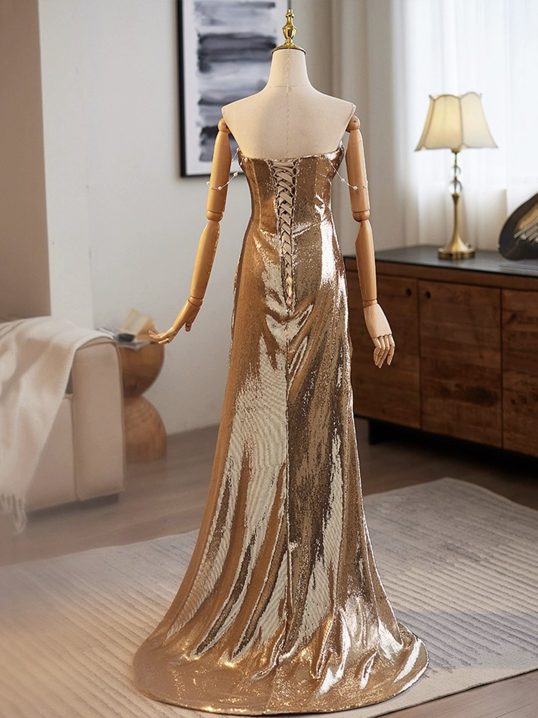 Gorgeous Sequins Mermaid Evening Dress Formal Prom Party Gown