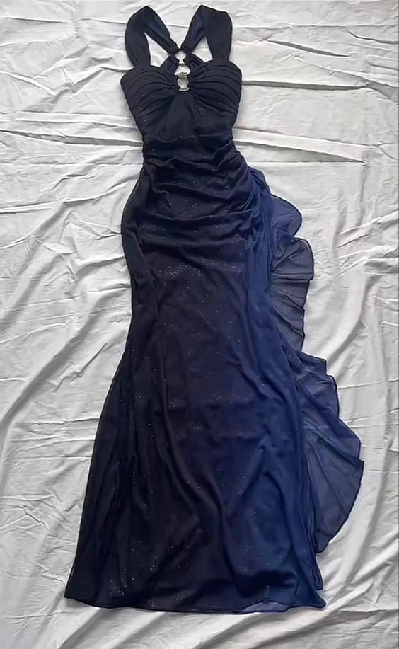 Sexy Ombre Purple Long Prom Dress Party Evening Gown