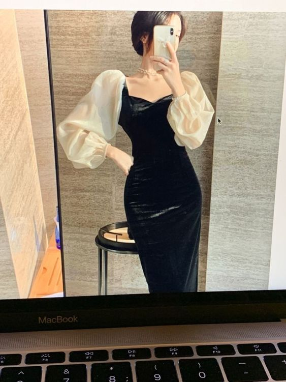 Elegant Mermaid Women Vintage Evening Party Dress
