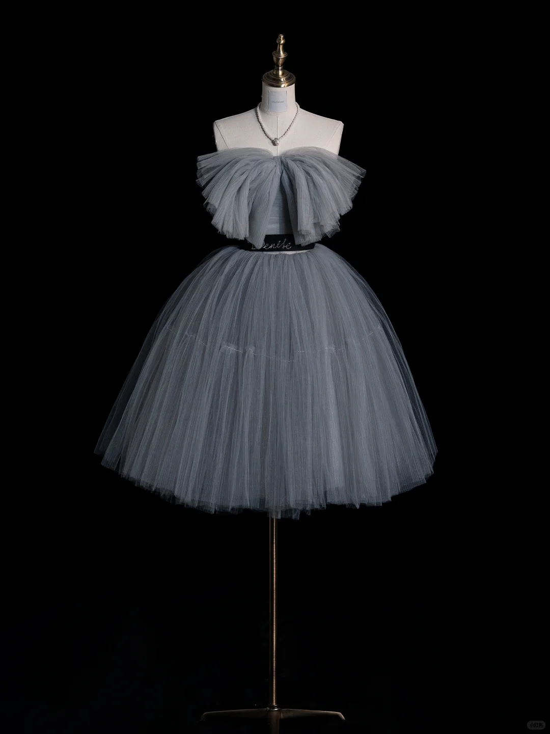 Classy Gray Blue Strapless Tulle A Line Short Birthday Outfits Formal 6th Grade Homecoming Dress