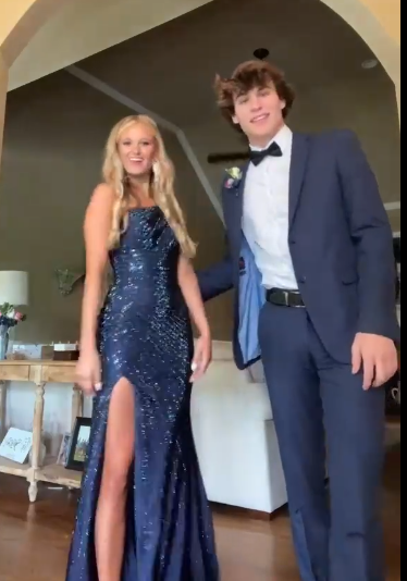 Royal Blue Sequin Long Prom Dress With Split Evening Dress Birthday Dress