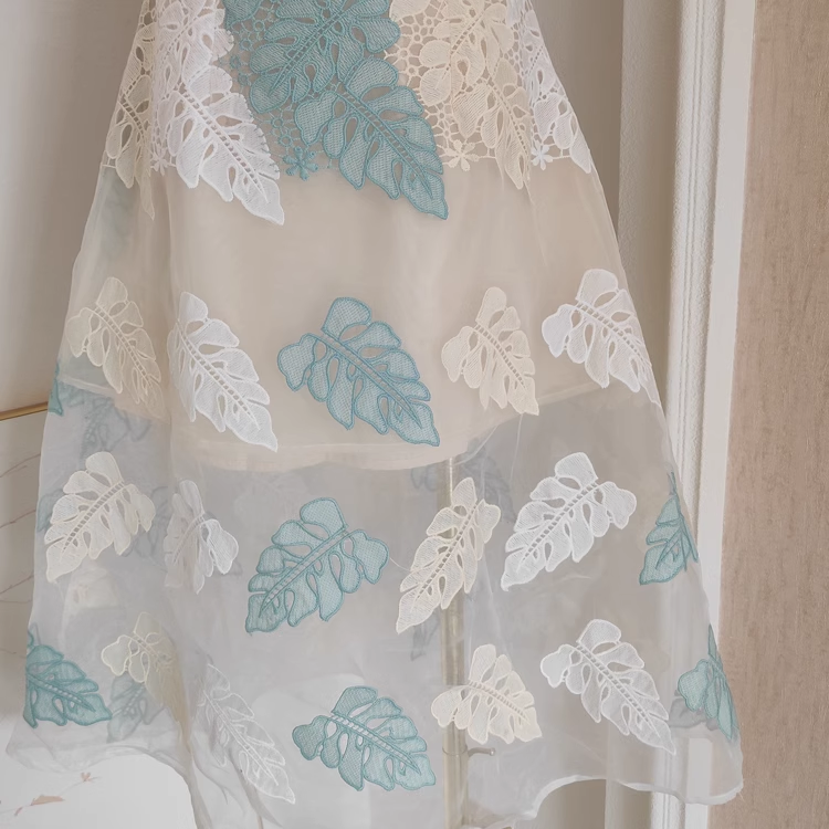 Cute A line Ivory Blue Lace Party Dress Holiday Birthday Outfits For Women