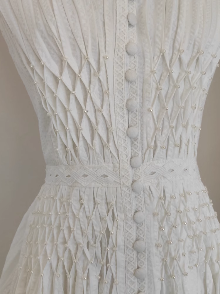 Cute A line V neckline White Lace Vacation Dress Short Birthday Dresses