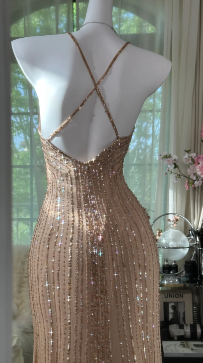 Sexy Mermaid Beading Prom Party Dress 21st Birthday Outfit