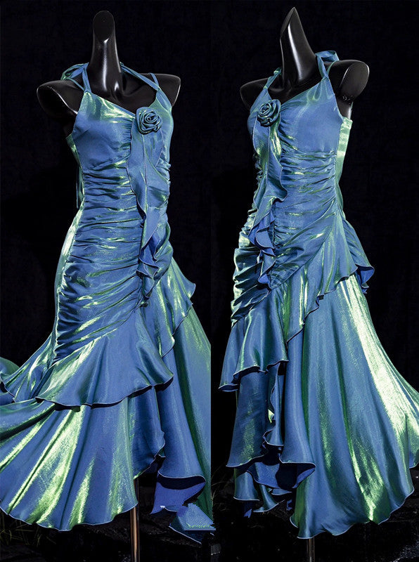 2025 Vintage Mermaid Spaghetti Straps Ice Blue Long Length Prom Dresses Birthday Outfits