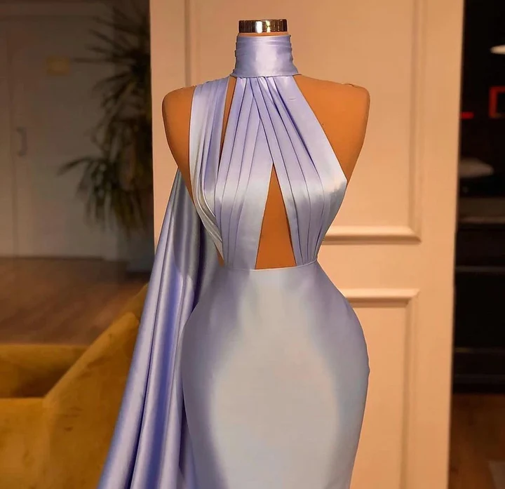 Chic Lilac One-shoulder Mermaid Long Prom Dresses