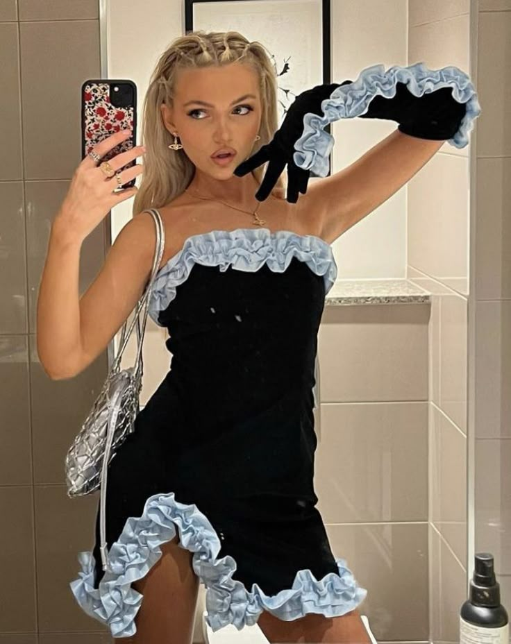 Chic Black Sheath Ruffles Pleated Cocktail Dress Homecoming Dress