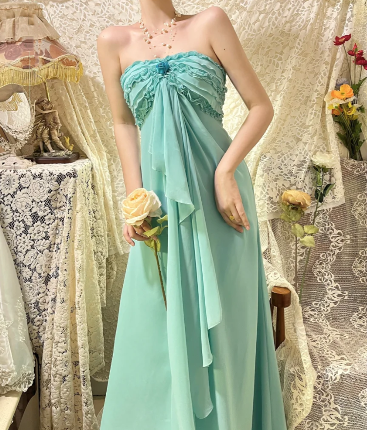 Glamorous Strapless Light Pink Satin Embroidered Flowers Mermaid Long Party Dress Formal Wedding Guest Dress With Beaded