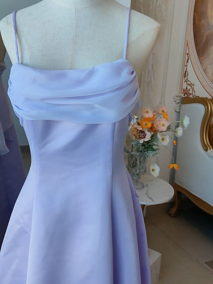Elegant Spaghetti Straps Long Party Dress A Line Prom Dress