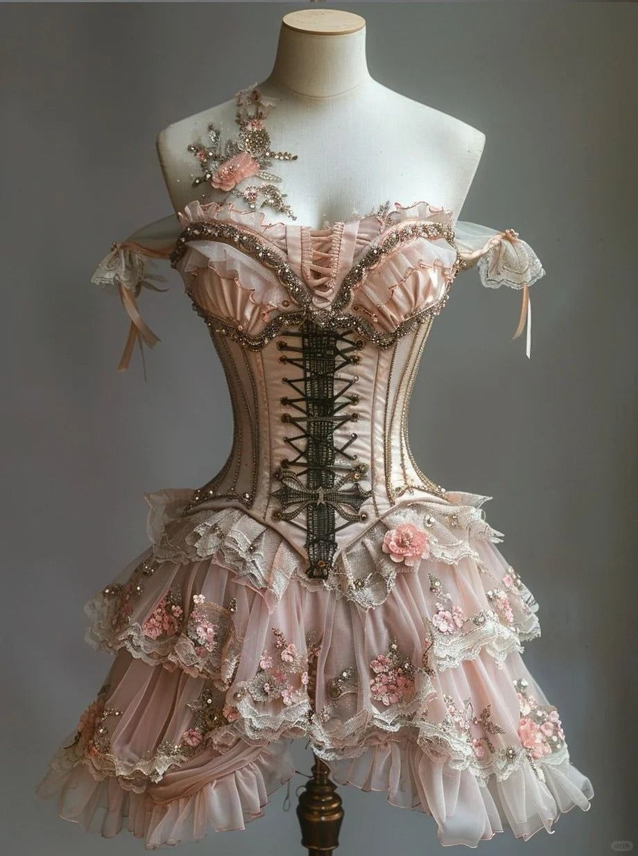 Vintage Pink Off The Shoulder Chiffon Lace Appliques Short Prom Dress Formal 8th Grade Homecoming Dress