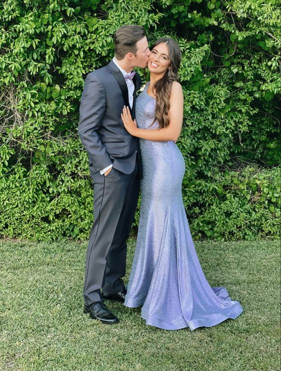 Charming One Shoulder Mermaid Prom Dress,Senior Prom Gown