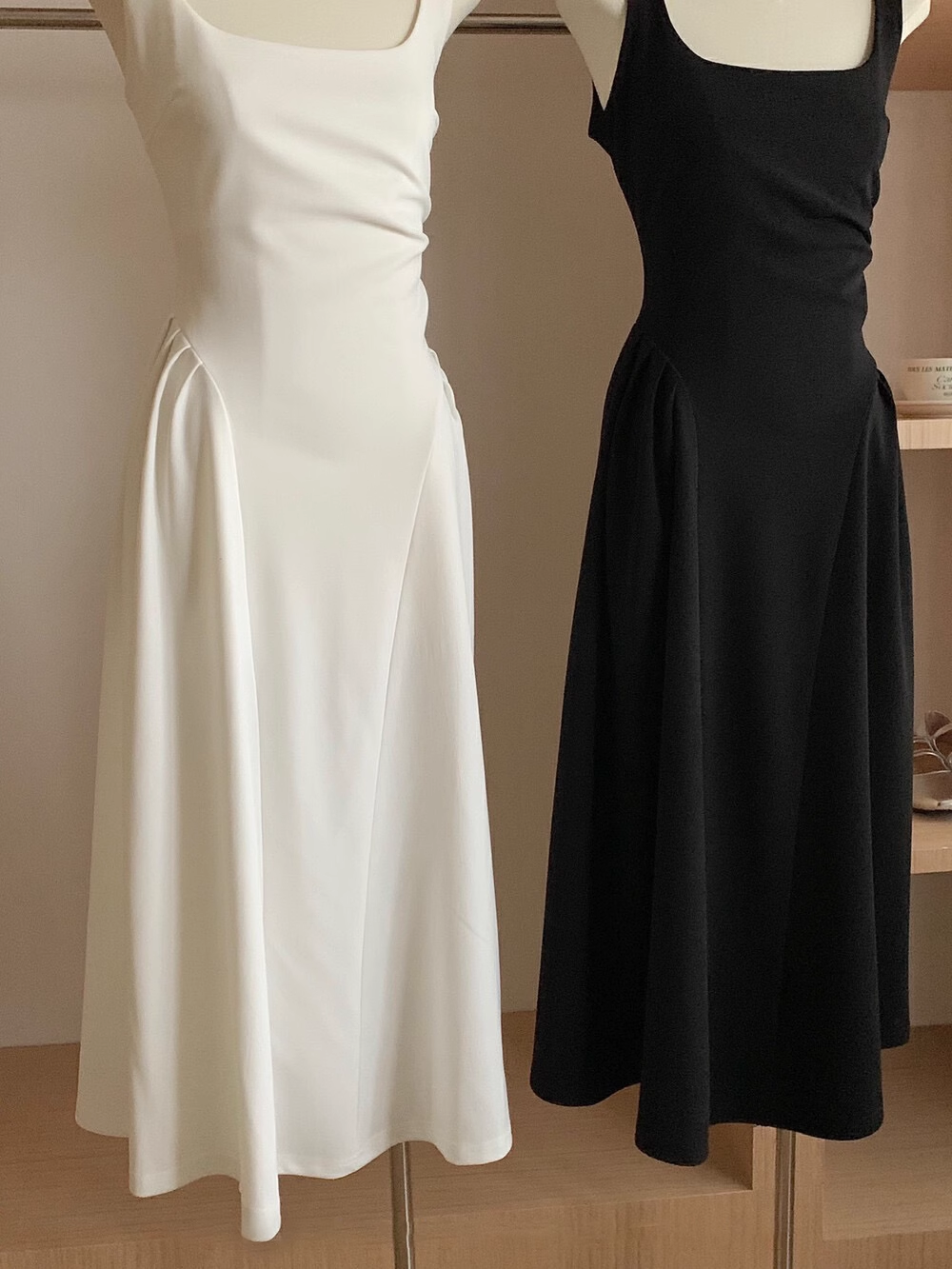 Simple A Line Straps Long Black Women's Holiday Dresses