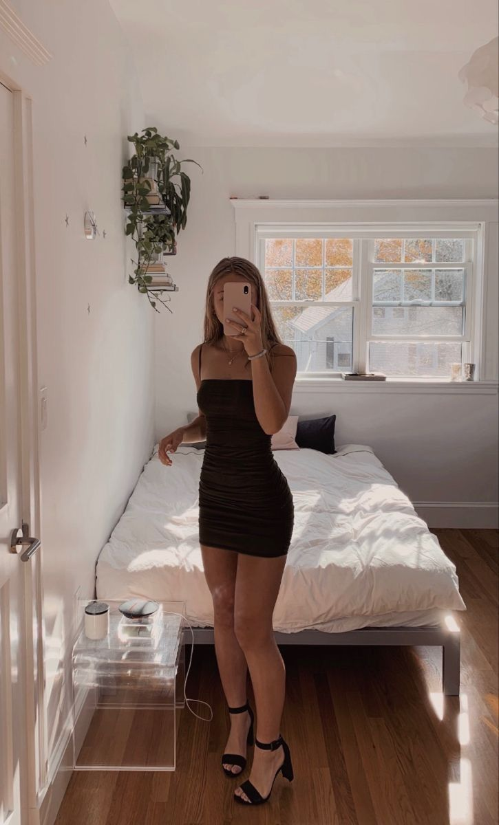 Sexy Black Spaghetti Straps Strapless Sheath Cocktail Dress Short Birthday Outfits Homecoming Dress