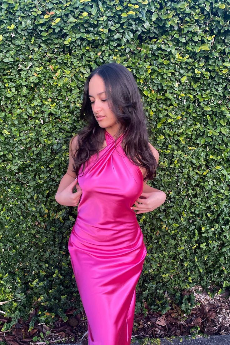 Classy Halter Champagne Backless Sheath Tea Length Bridesmaid Dress Formal Wedding Guest Dress