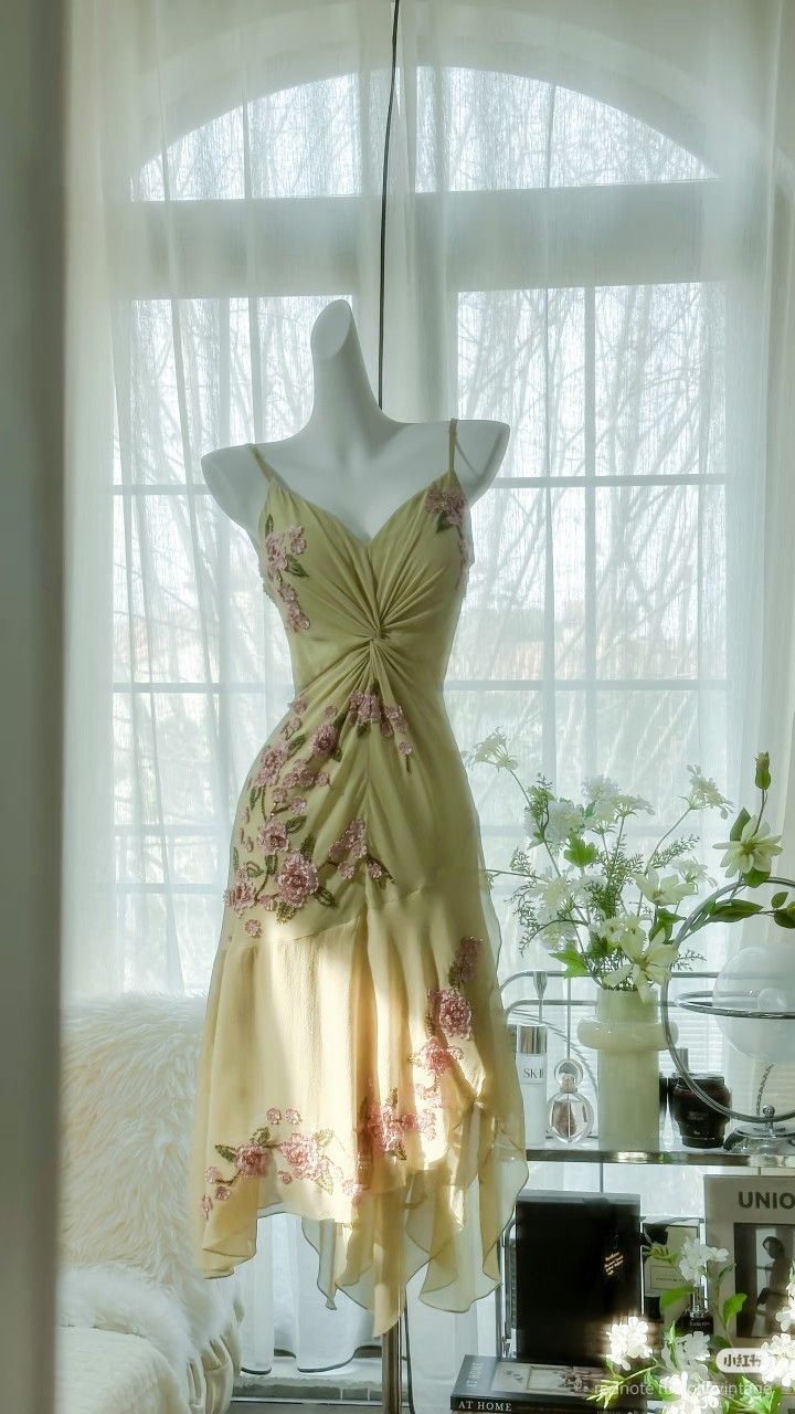 Fashion Spaghetti Straps Appliques Beaded Green Chiffon Homecoming Dress Graduation Dress