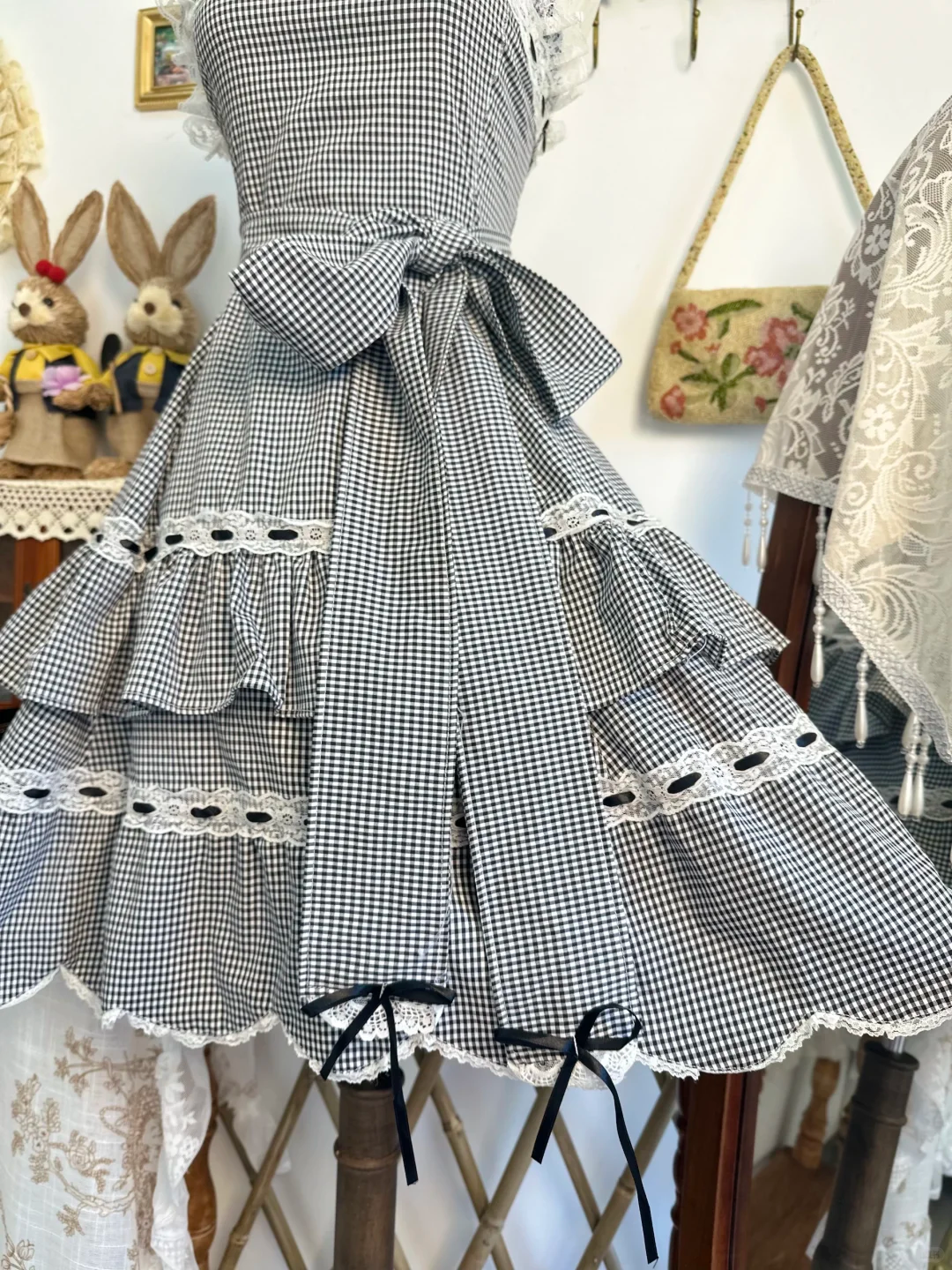 Cute Gray Lace Satin A Line Short Prom Dress Formal Homecoming Dress