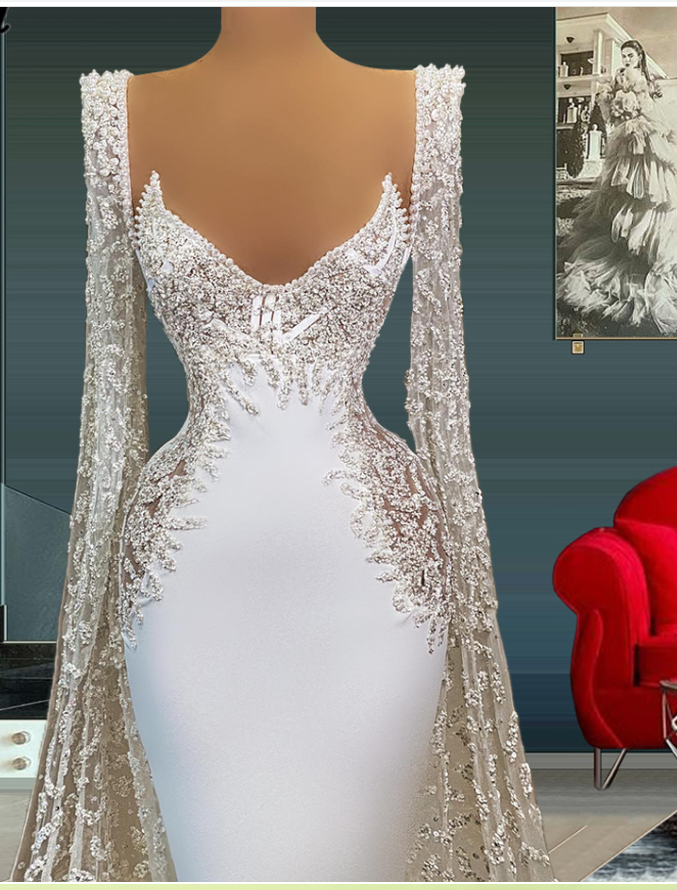 White evening dresses long elegant modest formal dress Prom Dress