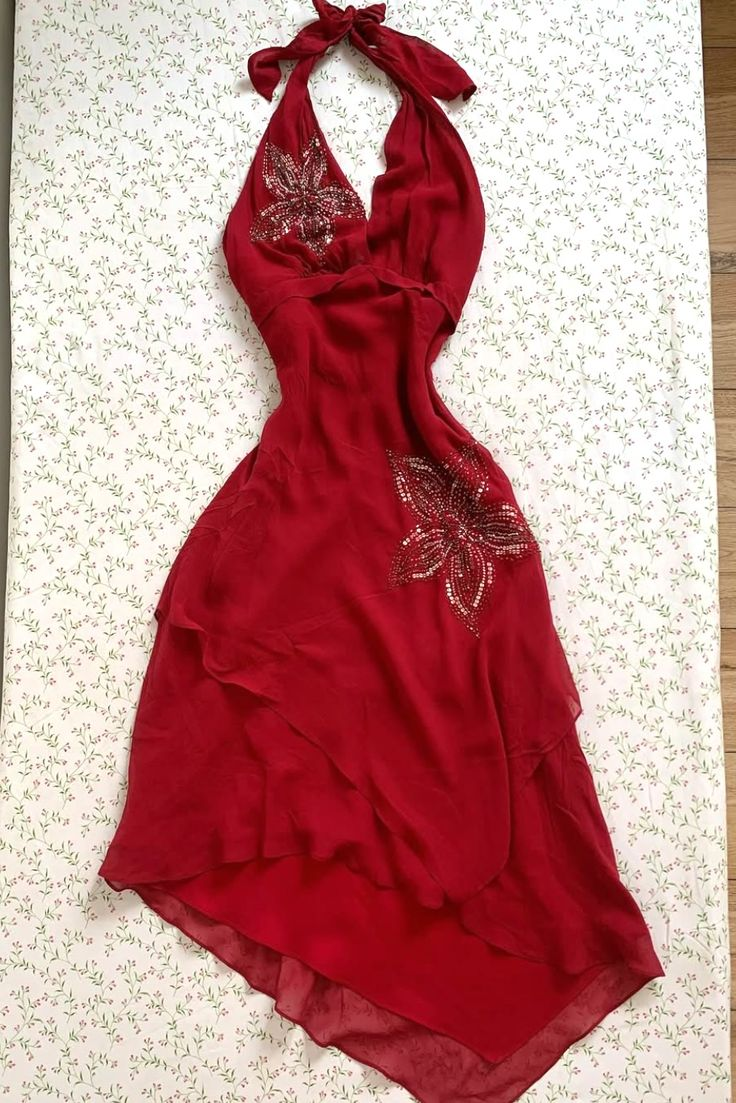 Sexy Red Halter V Neck Chiffon Short Cocktail Dress Formal Graduation Homecoming Dress