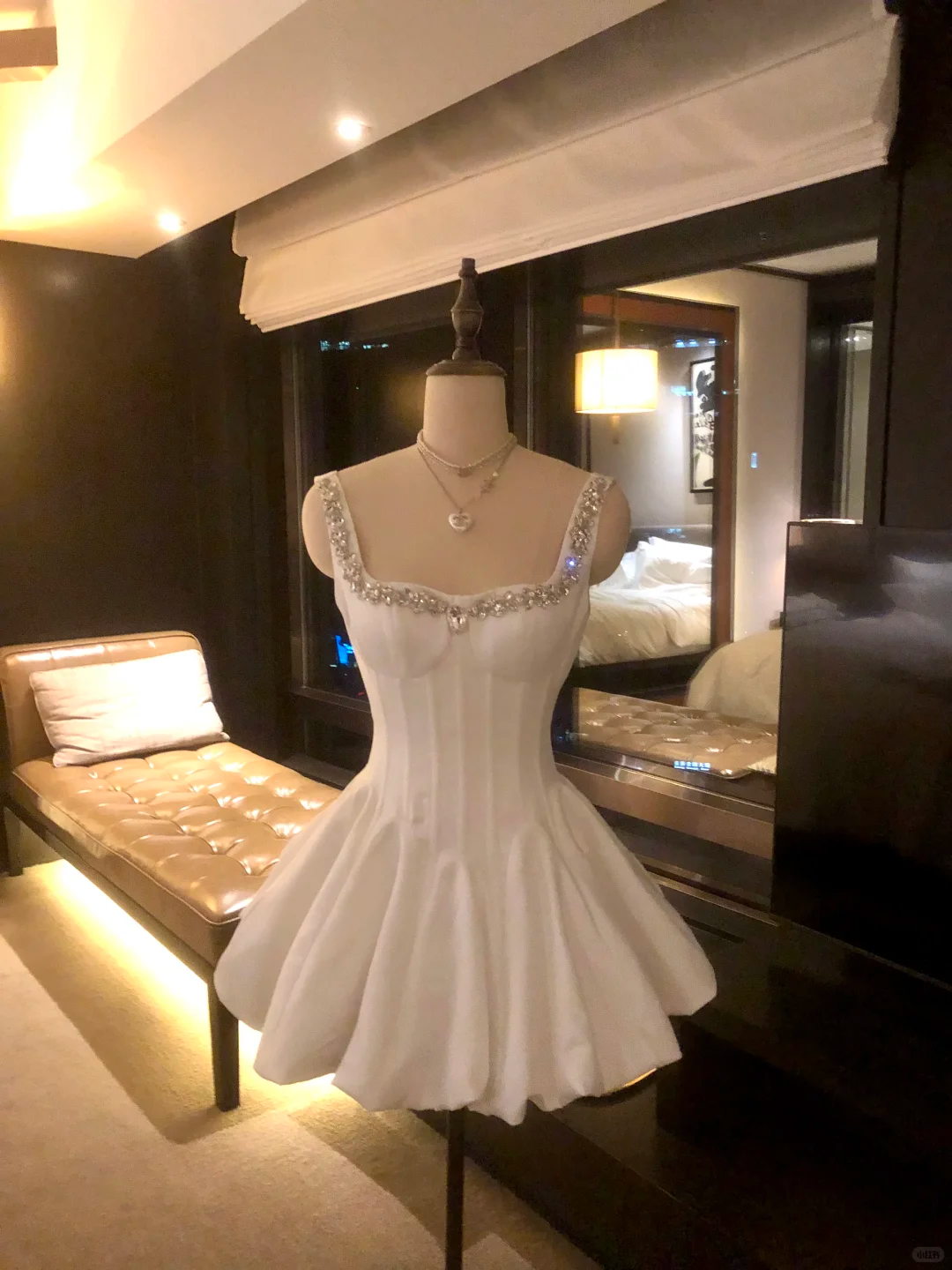 Classy White Satin Beaded A Line Short Birthday Outfits Homecoming Dress