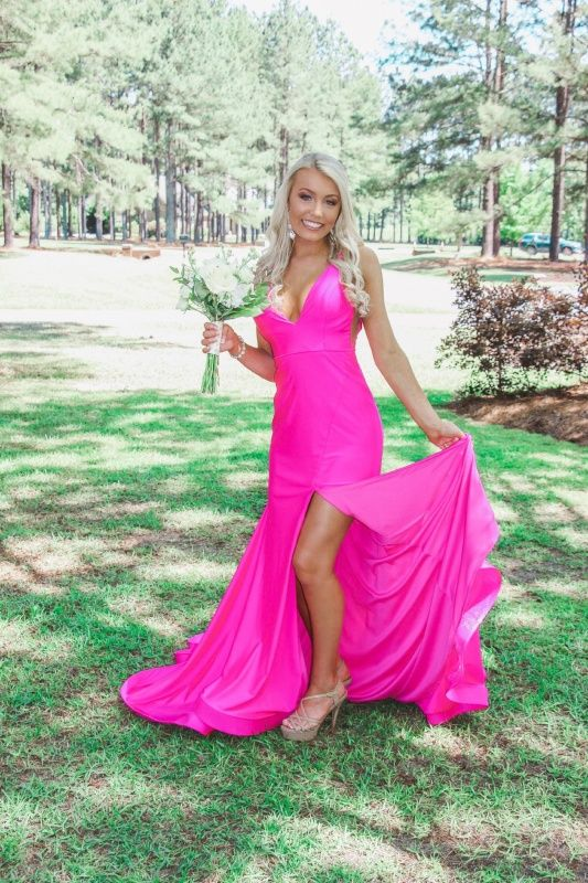 Sexy V Neck Mermaid Prom Dress,Fashion Formal Gown