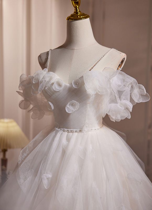 Simple A Line White Spaghetti Straps Sweet Mini Dress Homecoming Dress