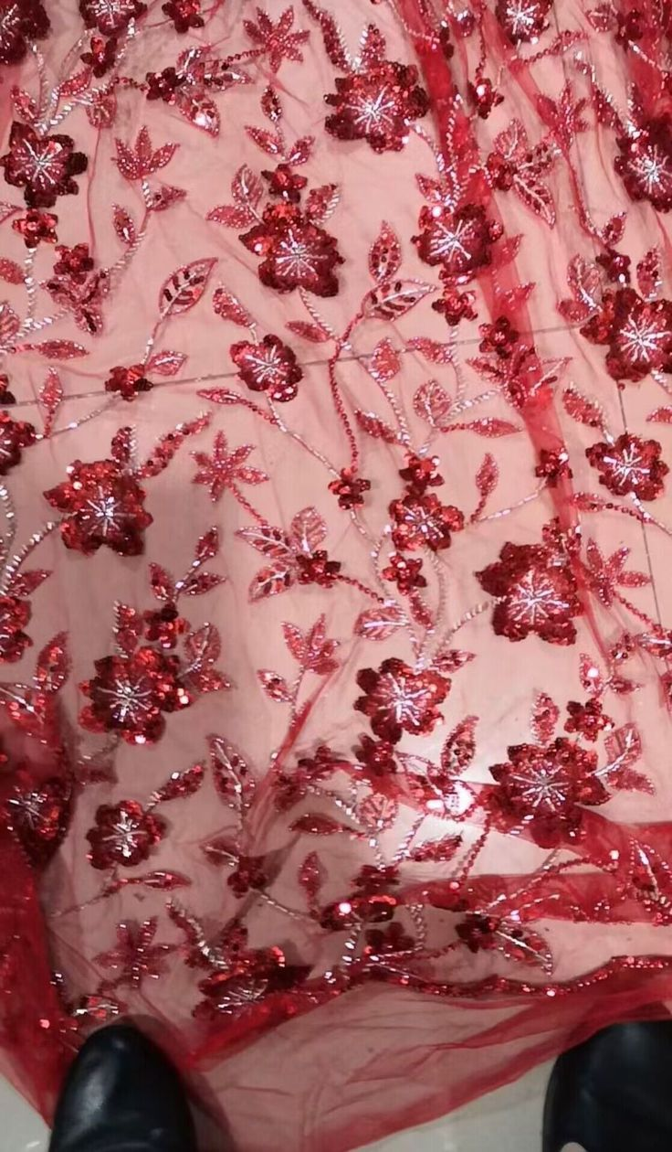 Gorgeous Red Lace Beading Mermaid Evening Dress Party Prom Dress