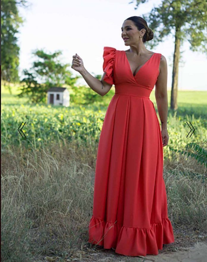 Chic A-line V Neck Prom Dress,Trendy Evening Dress