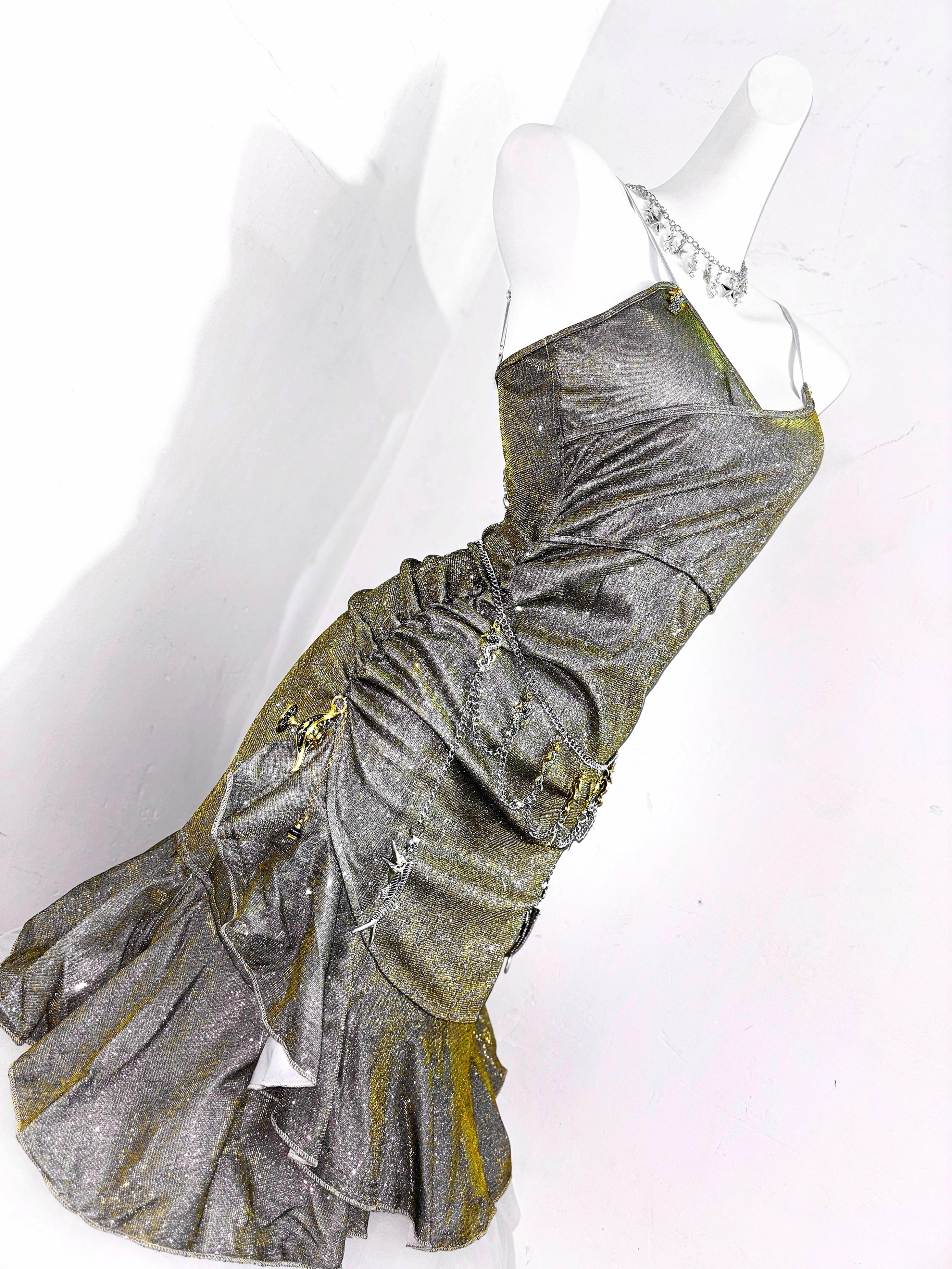 Vintage Green Spaghetti Straps Ruffle Short Homecoming Dress Birthday Outfits