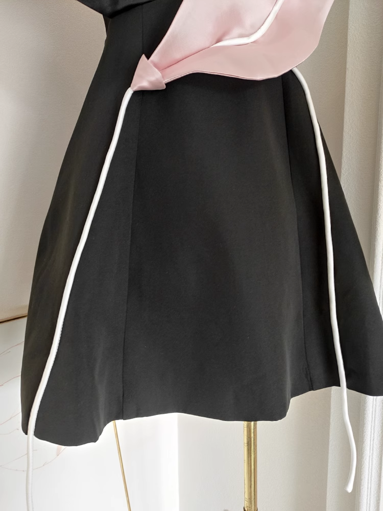 Cute A line Spaghetti Straps Black Satin Short Homecoming Dresses Birthday Outfits