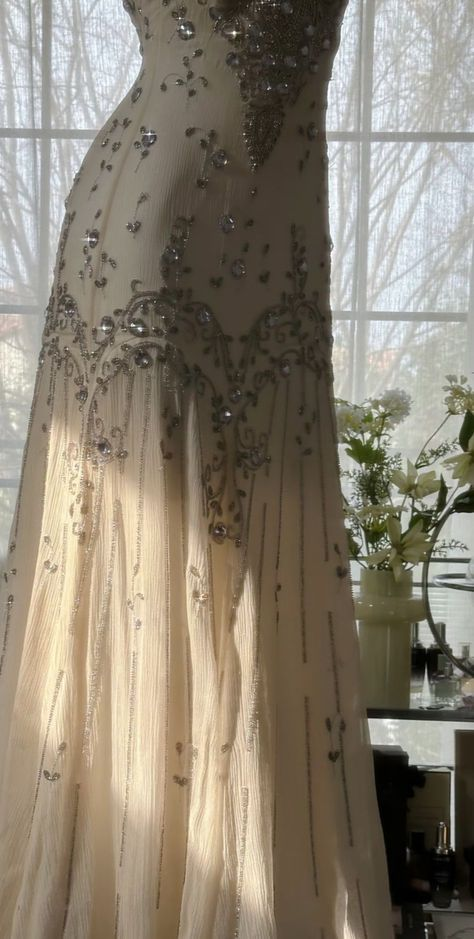 Chic Ivory Chiffon Beaded Mermaid Long Party Dress Evening Dresses