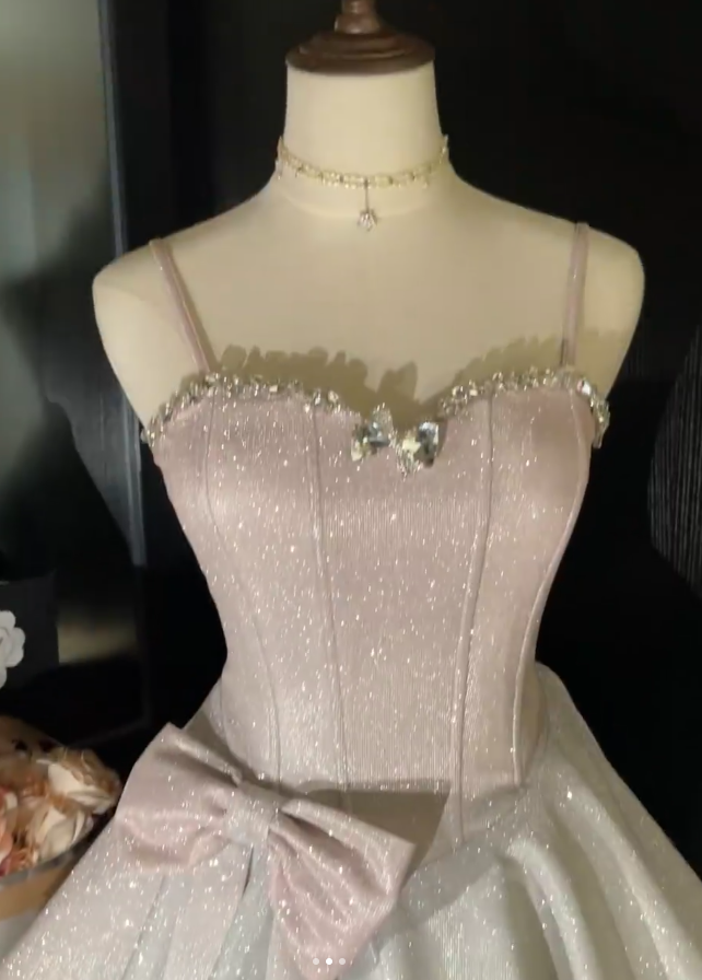 Glitter Spaghetti Straps Sweetheart Neck A Line Short Homecoming Dress Birthday Outfits