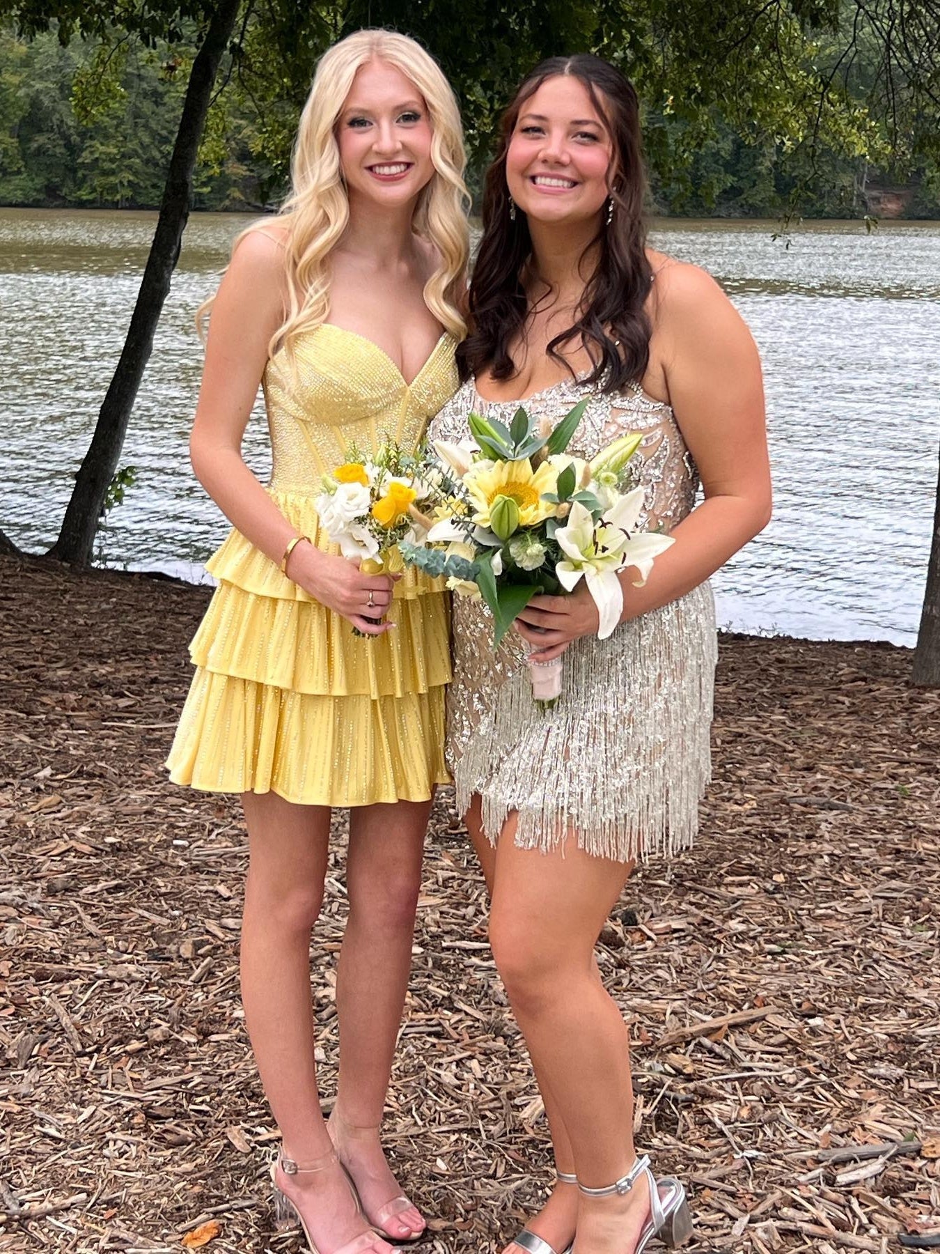 Cute A Line Sweetheart Silver Short Homecoming Dress with Beading