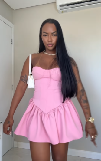 Cute Sweetheart Neck Pink Satin A Line Short Cocktail Dress Formal 8th Grade Homecoming Dress