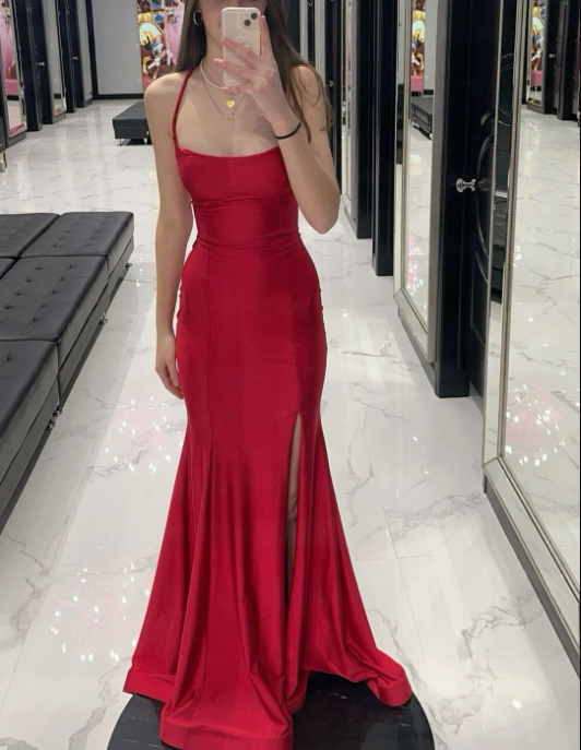 Red Prom Dresses Long Formal Dress