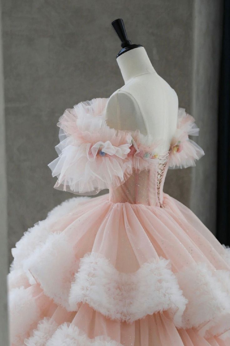 Ball Gown Off Shoulder Tulle Long Prom Dress, Sweet 16 Dress