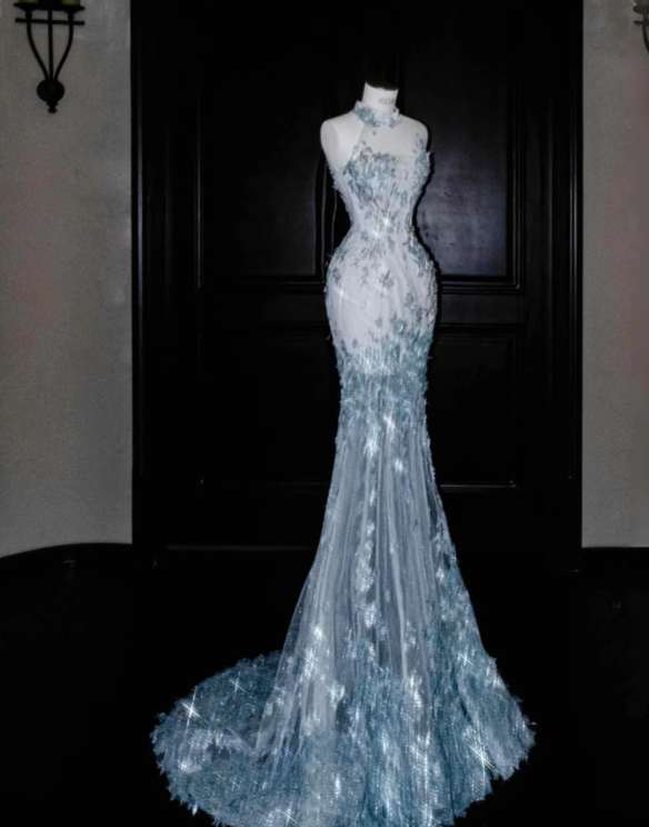 Mermaid Sequined Prom Party Dress Evening Dress Graduation Dress