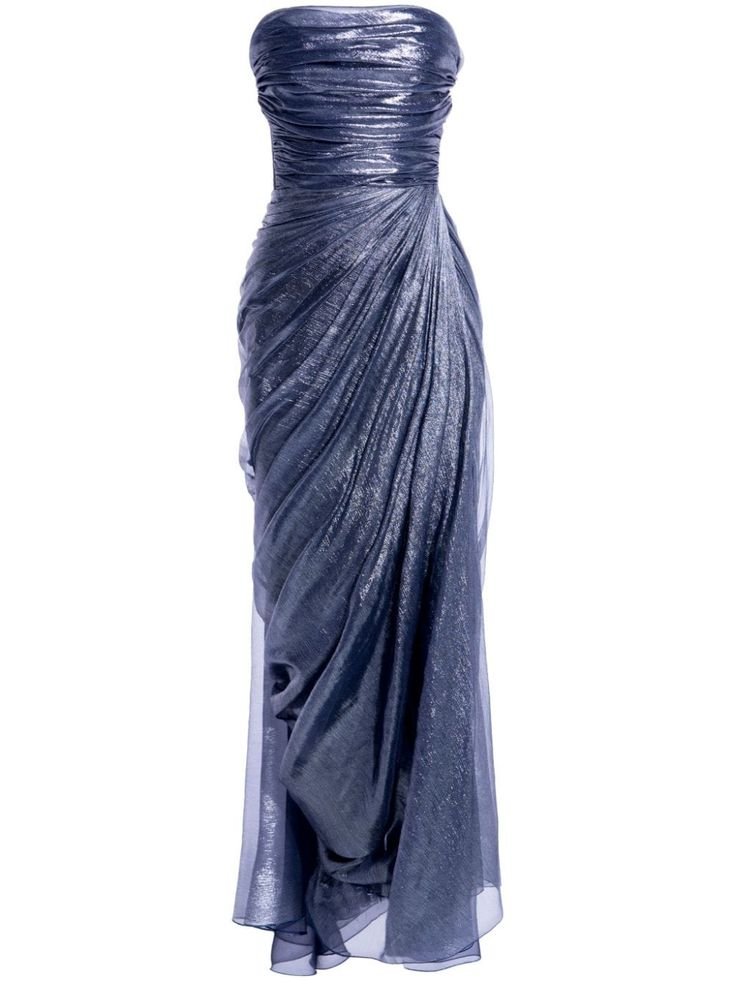 Unique Green Strapless Tulle Ruched Evening Gown Long Party Prom Dress