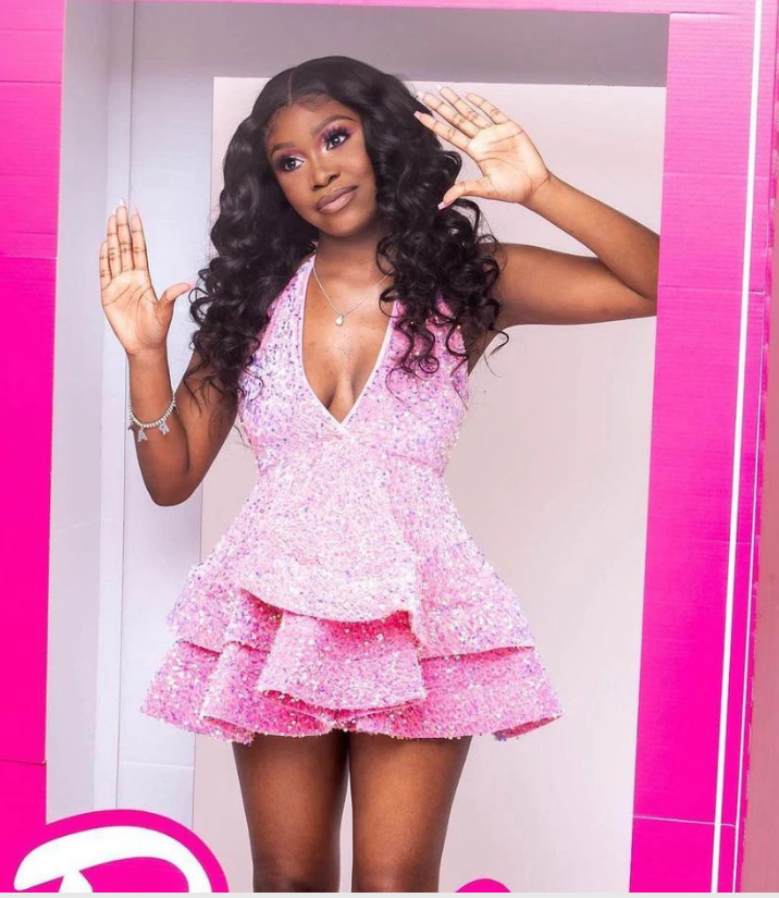 Sweet Girl Sequin Party Dress V Neck Ruffle Long Mini Dress Custom Back to School Dress