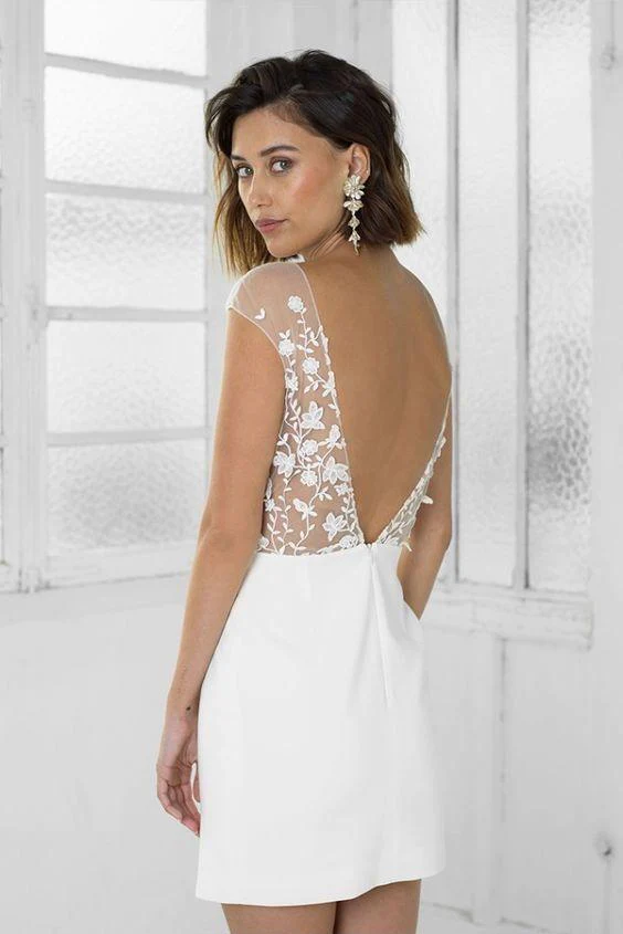 Perfect white bridal party dress homecoming dress