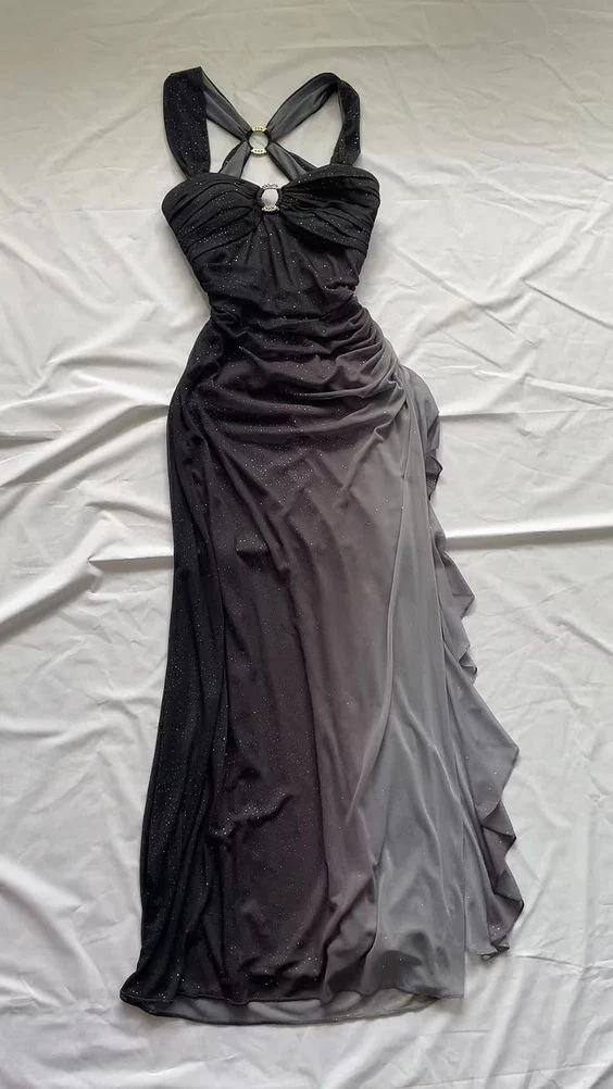 Sexy Ombre Purple Long Prom Dress Party Evening Gown