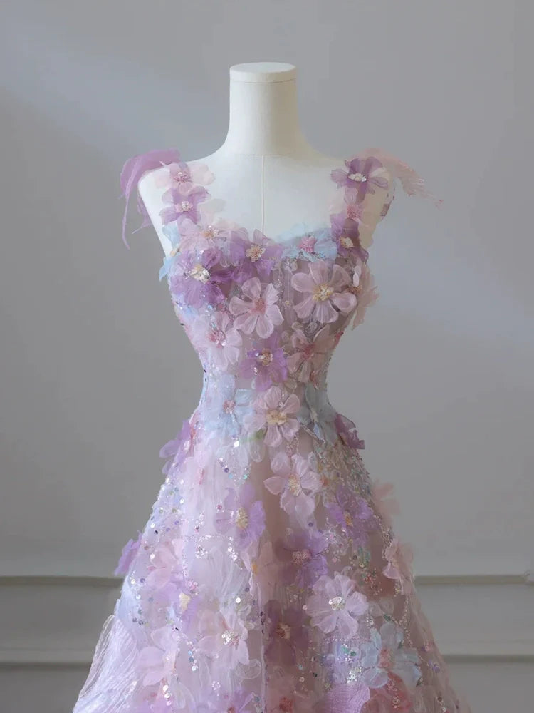 A Line Long Sleeveless Prom Dress Beautiful Evening Dresses