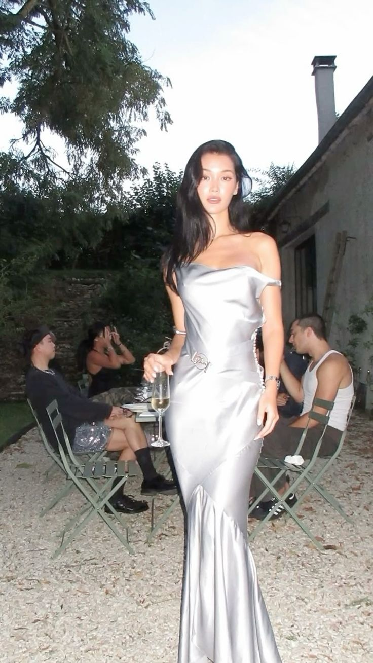 Sexy Off The Shoulder Silver Gray Satin Mermaid Prom Dress Evening Dress