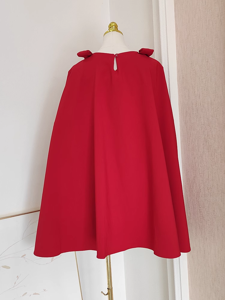 Cute A Line Boat Neckline Red Satin Short Homecoming Dresses Birthday Outfits With Cape