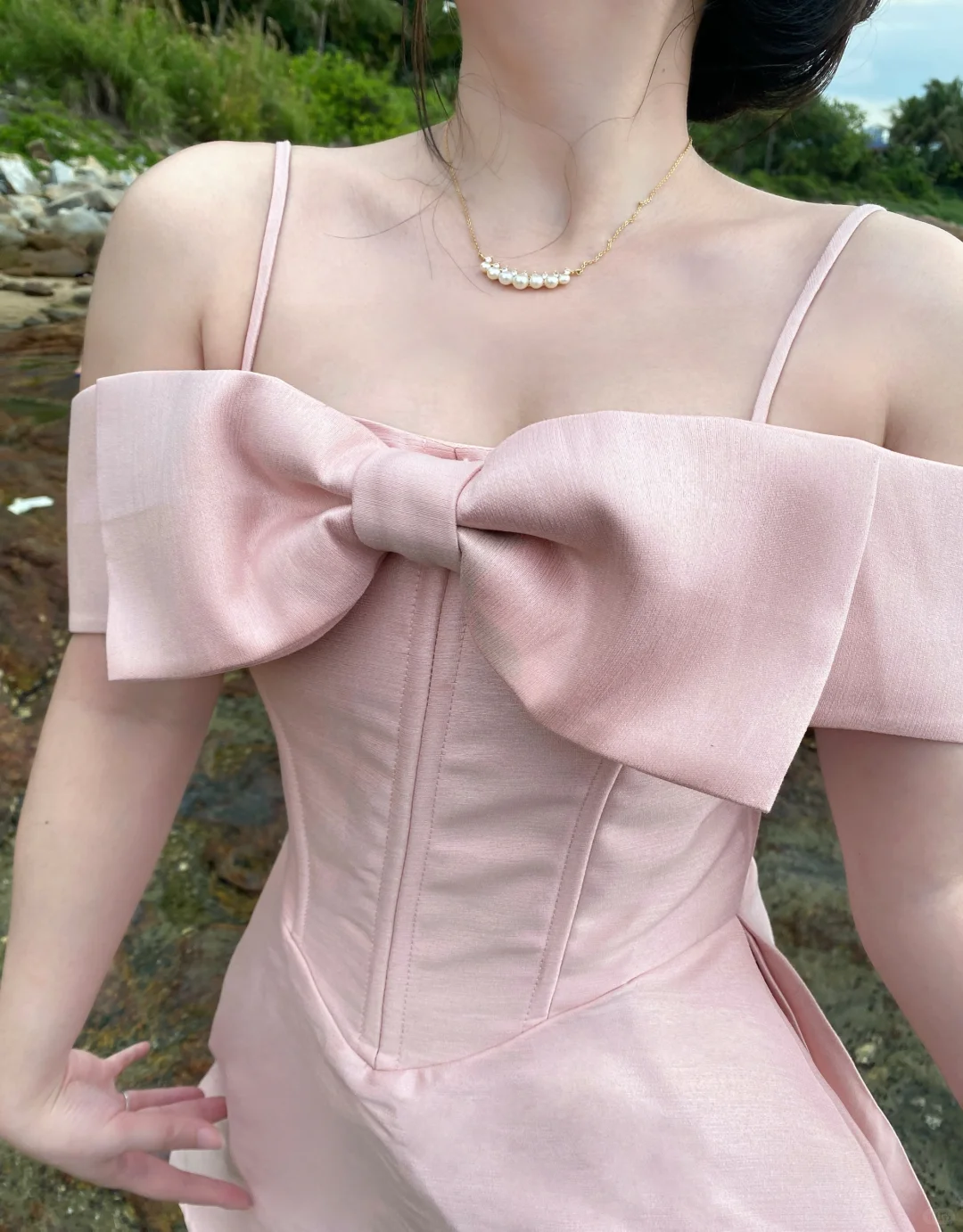 Simple Pink Satin A Line Vacation Dress Birthday Dress Homecoming Dress