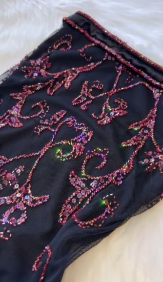 Luxury Strapless Tulle Beaded Long Evening Dress Navy Blue Party Prom Dress