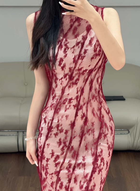 Burgundy Mermaid Prom Party Dress Sexy Evening Dress Birthday Outfit