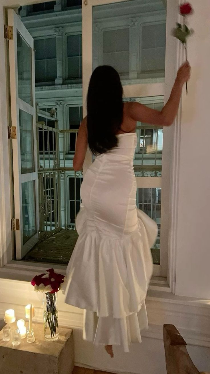 Sexy Strapless White Prom Dress Mermaid Evening Dress Birthday Outfits